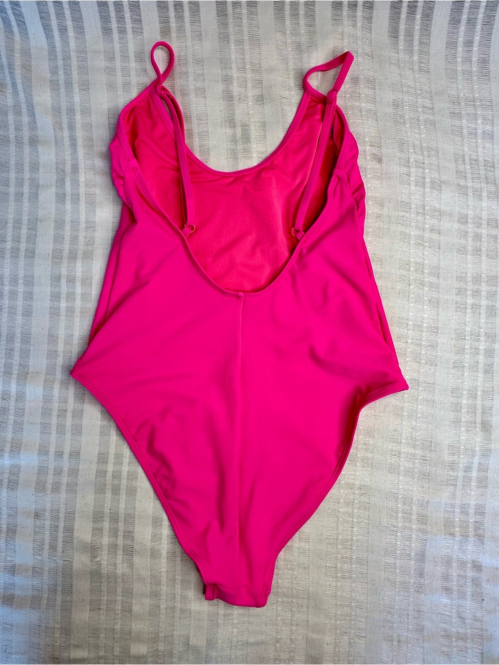 Good American Always Sunny One Piece Swimsuit Knockout Pink Size 2 Like New - Picture 5 of 9